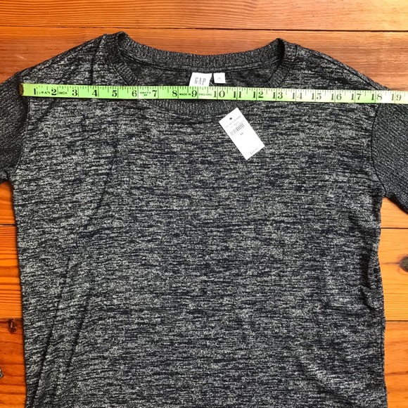 Gap Heather Navy Blue Long Sleeve Top, NWT, XS - Picture 5 of 12